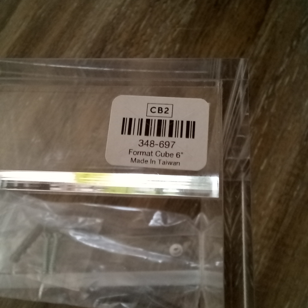 SOLD - NWT CB2 Format Cube 6" Acrylic Storage Shelf - Price Firm - Picture 4 of 7